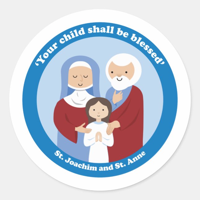 St. Joachim and St. Anne Classic Round Sticker (Front)
