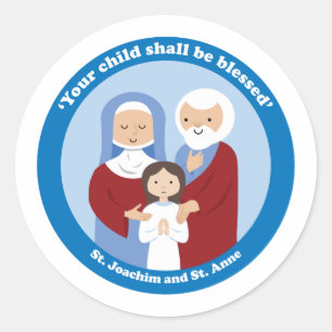 St. Joachim and St. Anne Classic Round Sticker