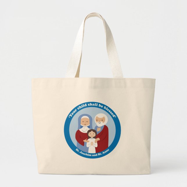 St. Joachim and St. Anne Large Tote Bag (Front)