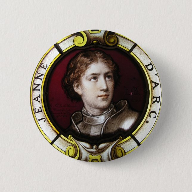 St. Joan of Arc 6 Cm Round Badge (Front)