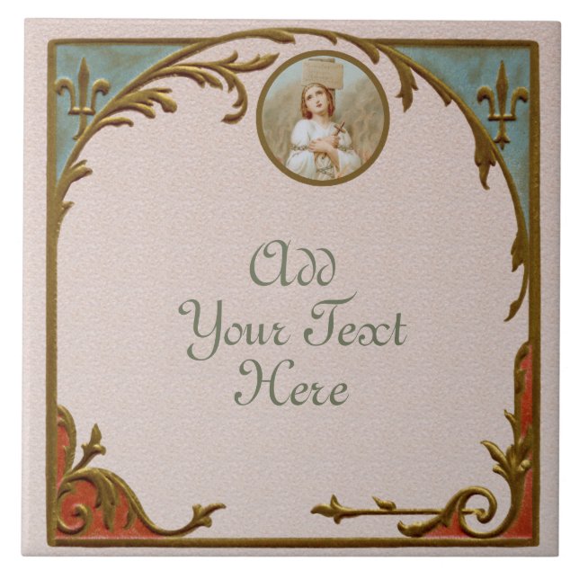 St. Joan of Arc Burning at the Stake (BF01) Tile 3 (Front)