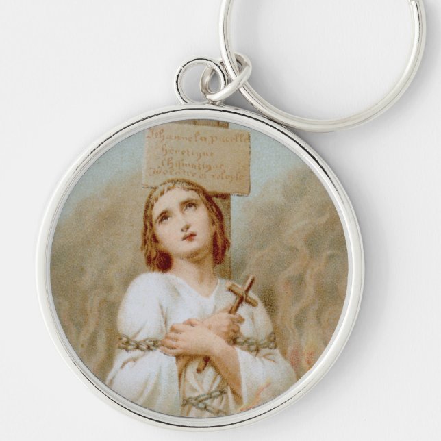 St. Joan of Arc Burning at the Stake (BF 01) Key Ring (Front)