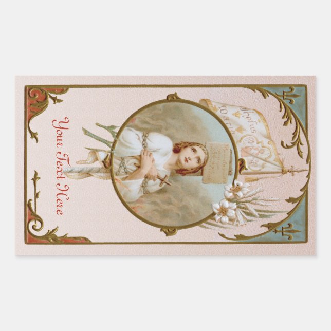 St. Joan of Arc Burning at the Stake (BF 01) Rectangular Sticker (Front)
