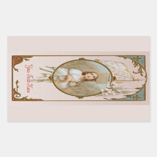 St. Joan of Arc Burning at the Stake (BF 01) Rectangular Sticker