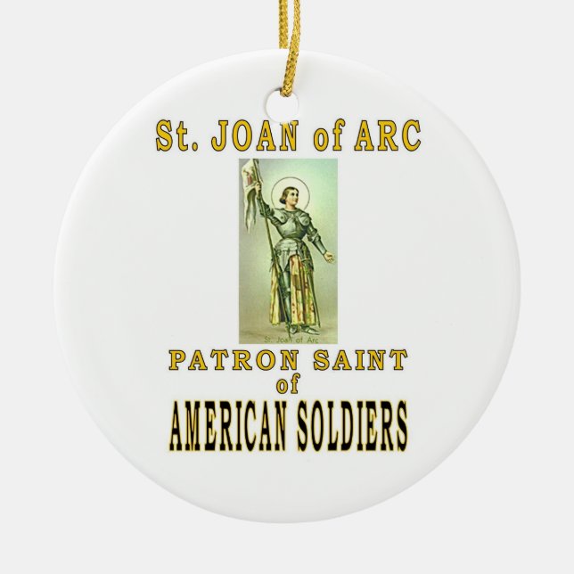 ST JOAN of ARC Ceramic Ornament (Front)
