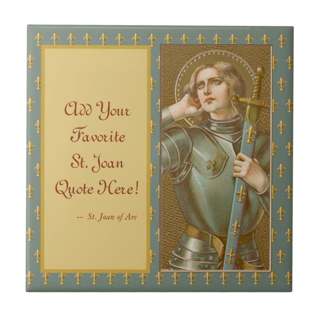 St. Joan of Arc (JM 28) Ceramic Tile (Front)