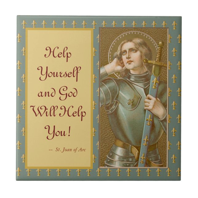 St. Joan of Arc (JM 28) Ceramic Tile (Front)