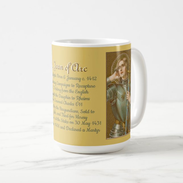 St. Joan of Arc (JM 28) Coffee Mug (Front Right)