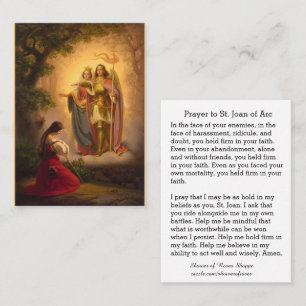 St. Joan of Arc Michael Catherine Holy Card