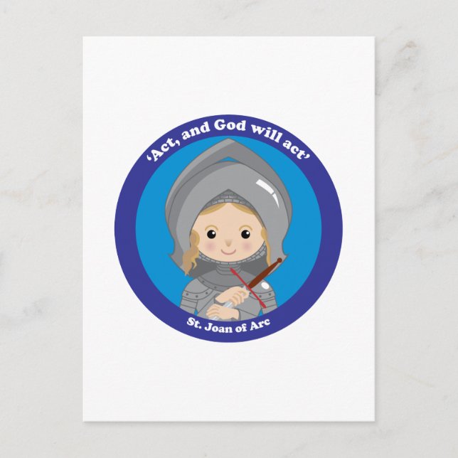 St. Joan of Arc Postcard (Front)