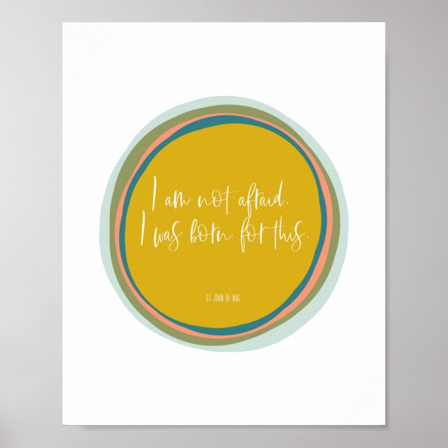 St Joan of Arc quote | Christian wall art (Front)