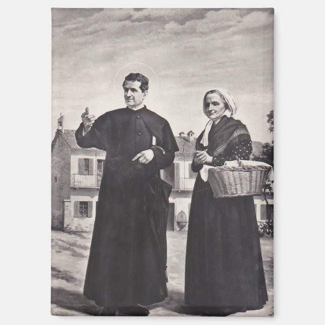 St. John Bosco with Mother Magnet (Front)
