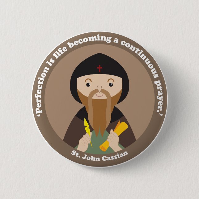 St. John Cassian 6 Cm Round Badge (Front)