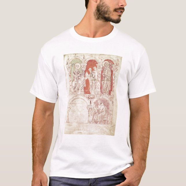 St. John Cassian writing and monks offering T-Shirt (Front)