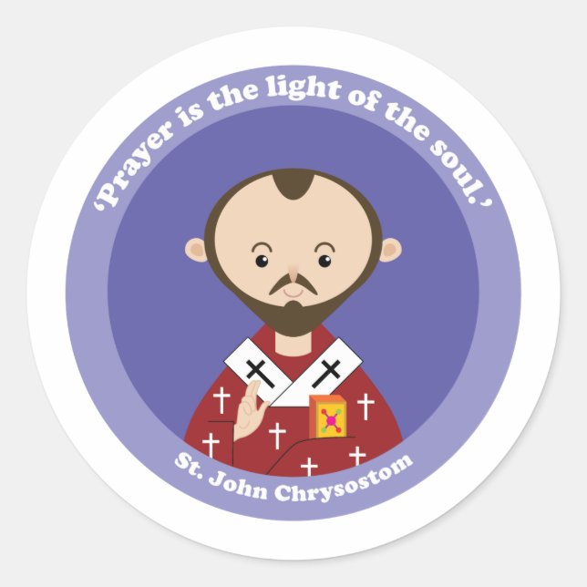 St. John Chrysostom Classic Round Sticker (Front)