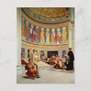 St John Chrysostom exiled by Empress Eudoxia Postcard