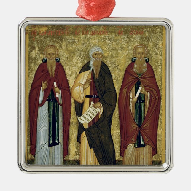 St. John Climacus  St. John of Damascus Metal Ornament (Front)