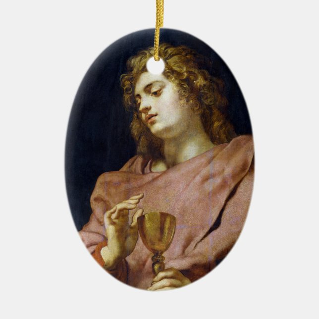 St. John Evangelist Peter Paul Rubens Ceramic Tree Decoration (Front)