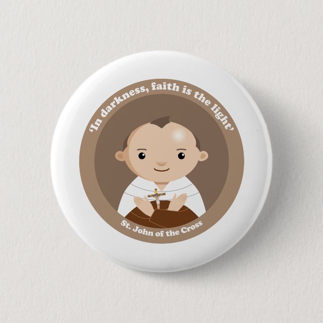 St. John of the Cross 6 Cm Round Badge (Front)