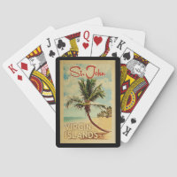 St John Palm Tree Vintage Travel