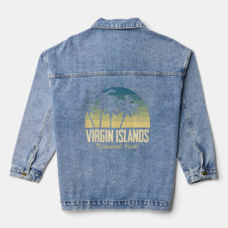 St. John Palm trees National Park Virgin Islands S Denim Jacket