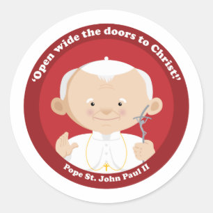 St John Paul II Classic Round Sticker
