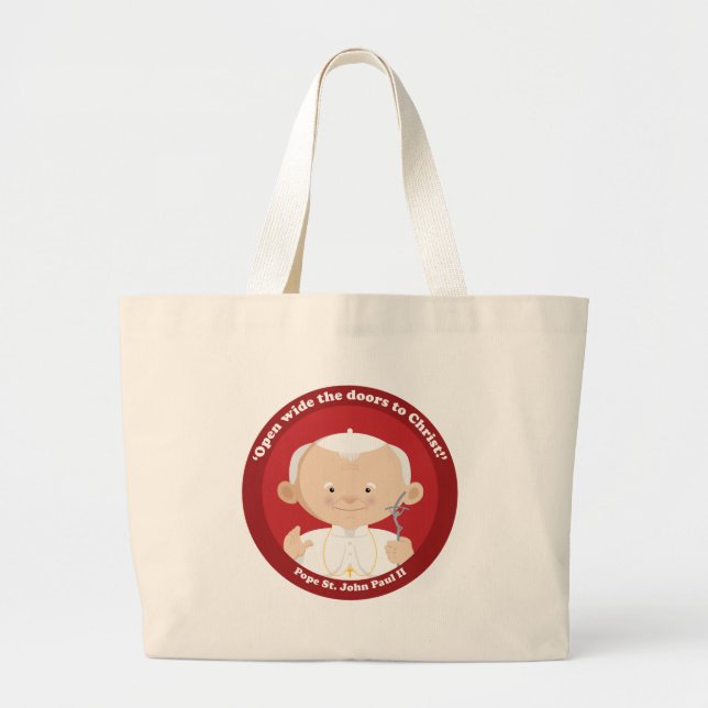 St John Paul II Large Tote Bag (Front)