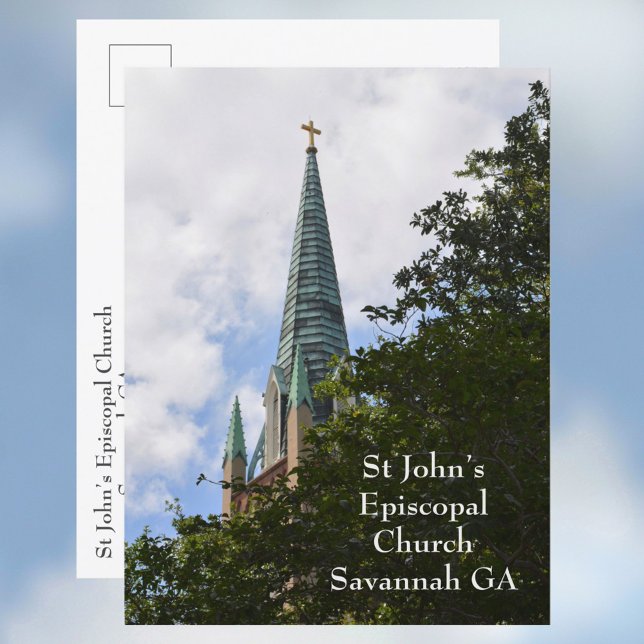 St John’s Episcopal Church Savannah Photographic Postcard (Creator Uploaded)