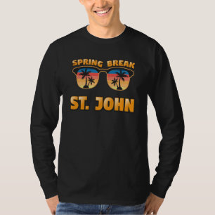 St John Spring Break Vintage Matching Cool Sunglas T-Shirt