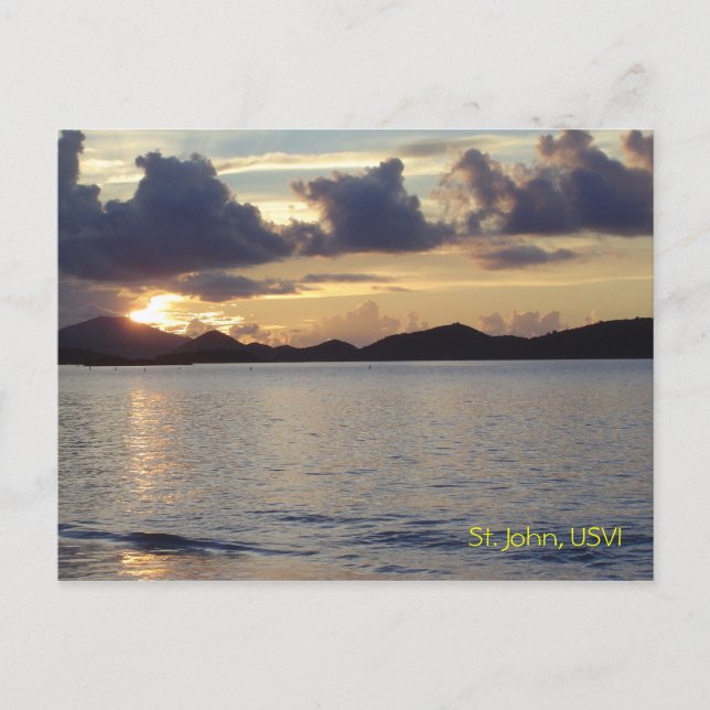 St. John Sunset Postcard (Front)