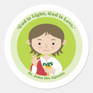 St. John the Apostle Classic Round Sticker