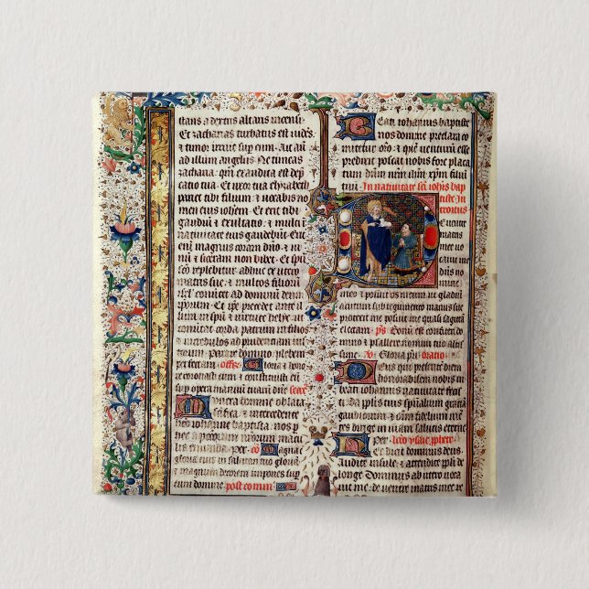 St. John the Baptist 15 Cm Square Badge (Front)