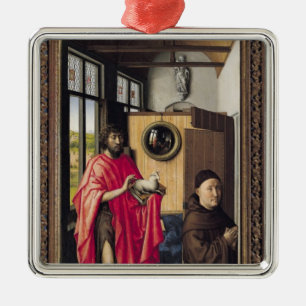 St. John the Baptist and the Donor Metal Tree Decoration
