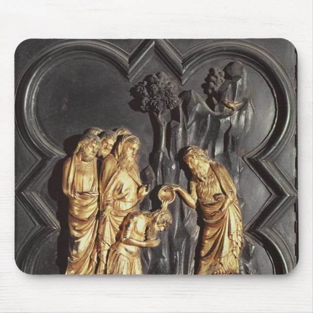 St. John the Baptist baptising in the River Mouse Pad (Front)