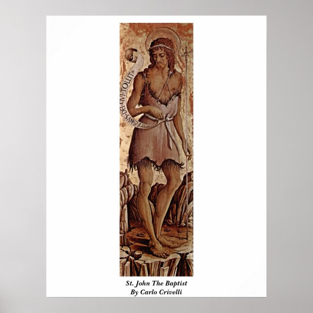 St. John The Baptist By Carlo Crivelli Poster (Front)