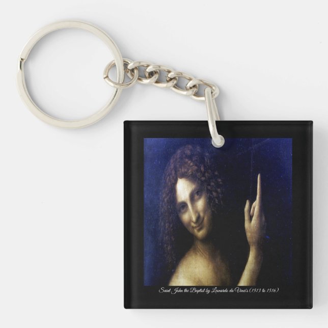St John the Baptist by Leonardo da Vinci's Key Ring (Front)