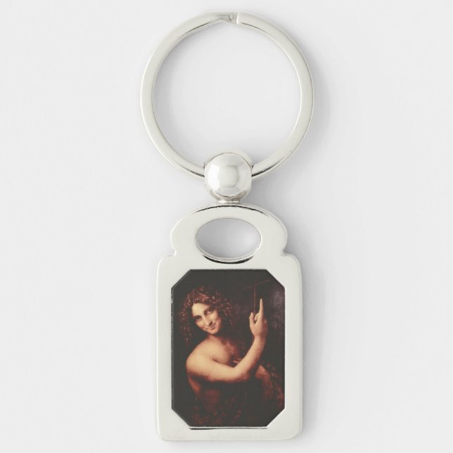 St John the Baptist by Leonardo daVinci Key Ring (Front)