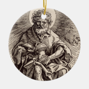 St. John the Baptist Holding the Lamb  Ceramic Ornament