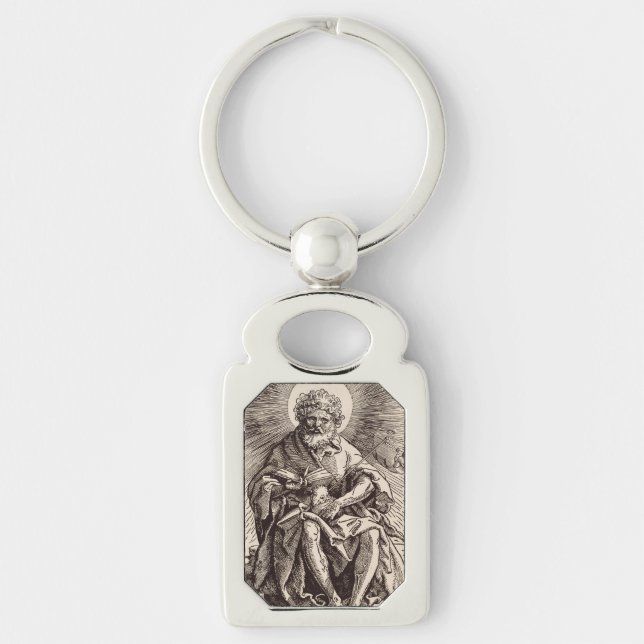 St. John the Baptist Holding the Lamb  Key Ring (Front)