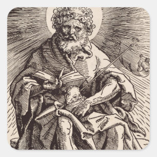 St. John the Baptist Holding the Lamb Square Sticker