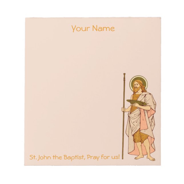 St. John the Baptist (RLS 06) 5.5"x6" Notepad (Front)