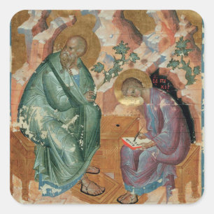 St. John the Evangelist by Andrei Rublev Square Sticker
