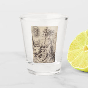 St John the Evangelist on Patmos Shot Glass