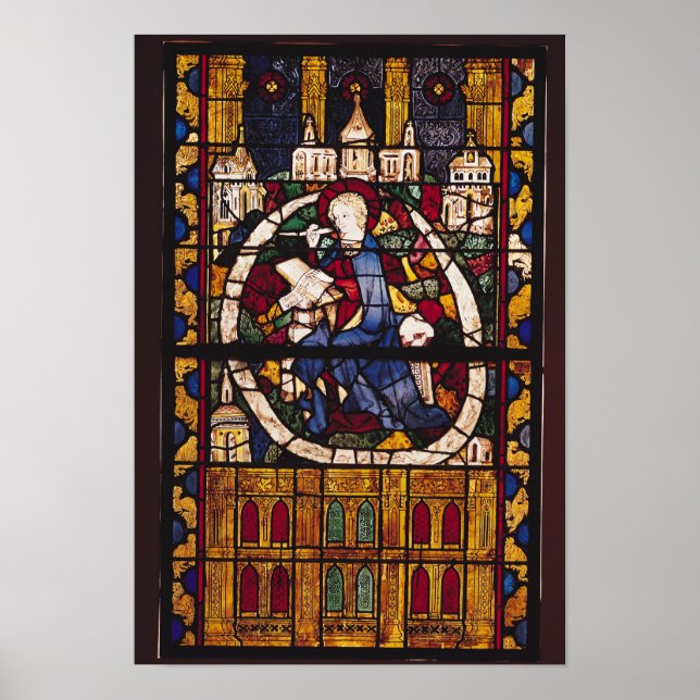 St. John the Evangelist writing the Apocalypse Poster (Front)