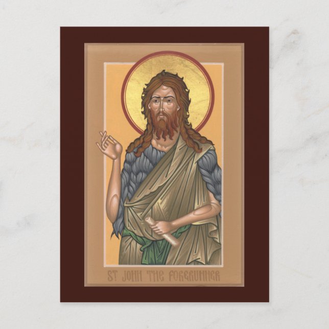 St John the Forerunner Prayer Card (Front)