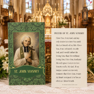 St. John Vianney Catholic Holy Cards   Traditional