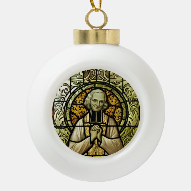 St.John Vianney Christmas Ornament (Front)
