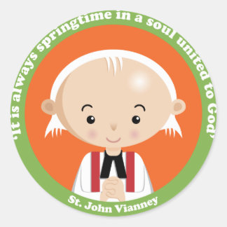 St. John Vianney Classic Round Sticker