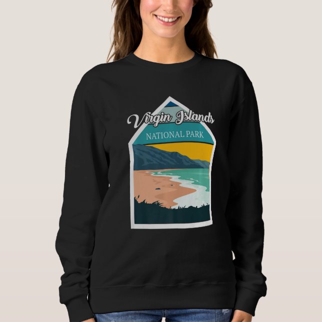 St. John Virgin Islands National Park Souvenir Whi Sweatshirt (Front)