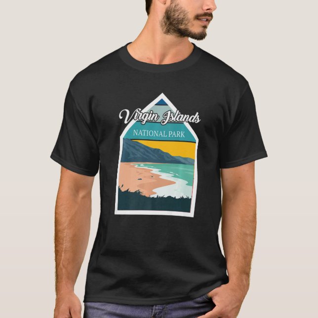 St. John Virgin Islands National Park Souvenir Whi T-Shirt (Front)